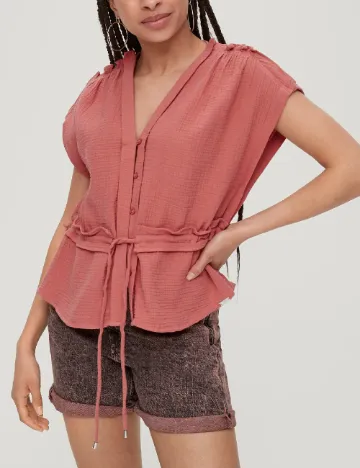 Bluza Q/S, roz pudra
