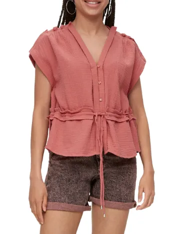 Bluza Q/S, roz pudra