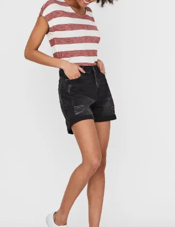 Tricou Vero Moda, alb/visiniu