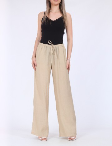 Pantaloni Jacqueline de Yong, crem