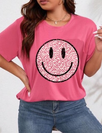 Tricou SHEIN CURVE, roz