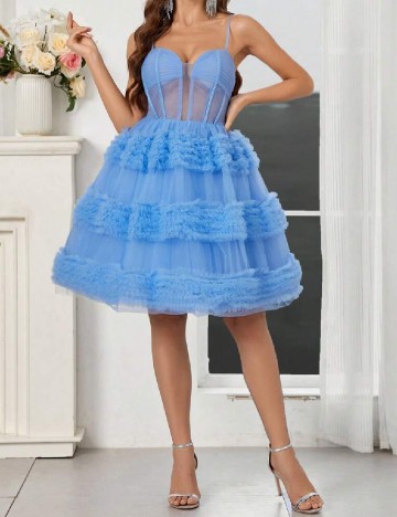 Rochie scurta SHEIN, albastru