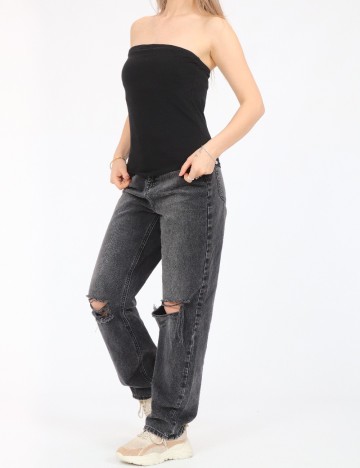 Top Jacqueline de Yong, negru