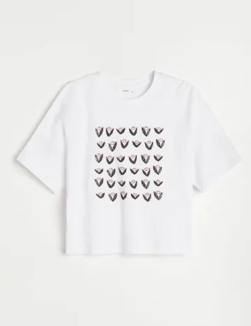 Tricou Reserved, alb