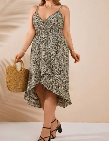 Rochie medie SHEIN CURVE, crem