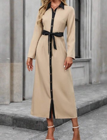 Rochie lunga SHEIN, crem