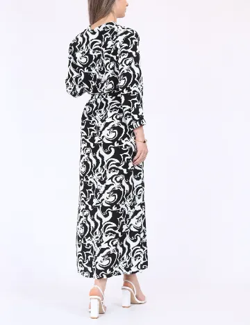 Rochie lunga Vero Moda, alb/negru