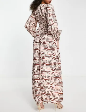 Rochie lunga IN THE STYLE, alb/maro