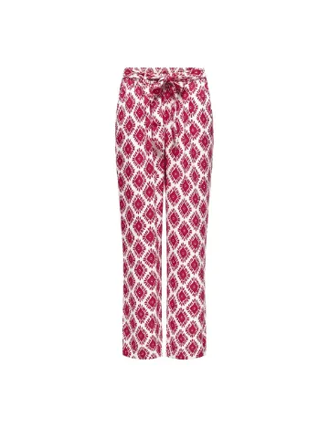 Pantaloni Only, alb/rosu