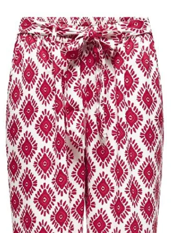 Pantaloni Only, alb/rosu