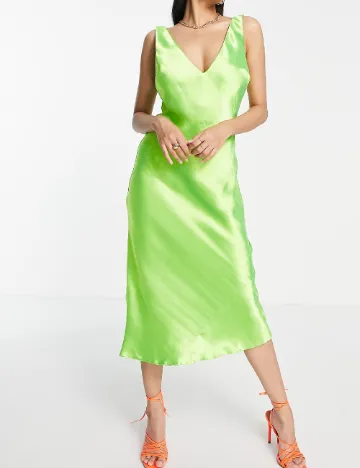 Rochie medie ASOS, verde Verde