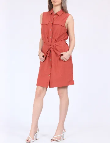 Rochie scurta Vero Moda, roz pudra