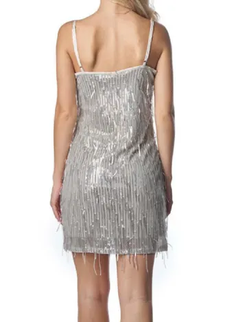 Rochie scurta Only, argintiu