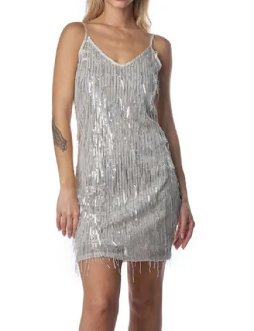 Rochie scurta Only, argintiu