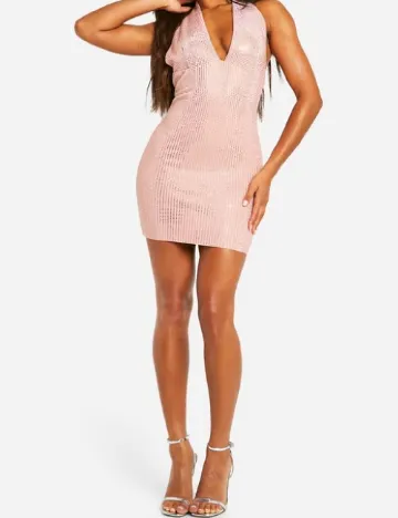 Rochie scurta Boohoo, roz