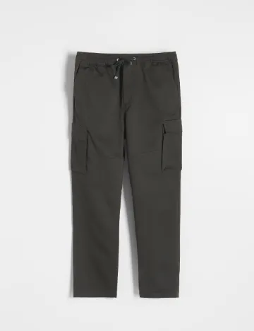 Pantaloni Reserved, verde inchis