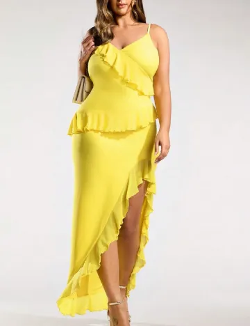 Rochie lunga SHEIN CURVE, galben