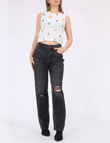 Top Vero Moda, alb Alb