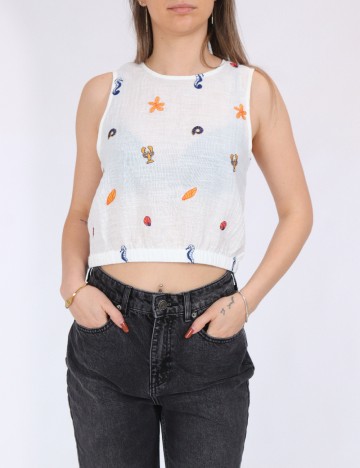 Top Vero Moda, alb
