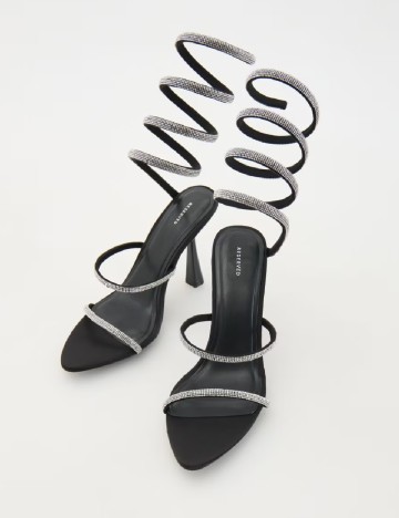 Sandale Reserved, negru/gri