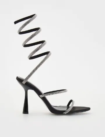 Sandale Reserved, negru/gri
