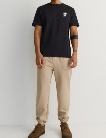 Tricou Reserved, negru