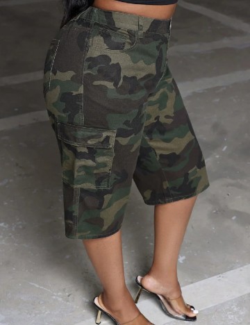 Pantaloni scurti SHEIN CURVE, army