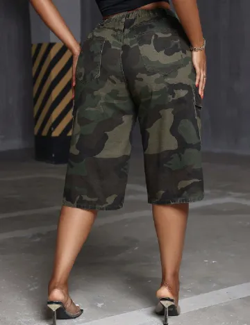 Pantaloni scurti SHEIN CURVE, army