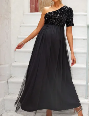Rochie lunga SHEIN Maternity, negru