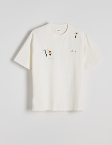 Tricou Reserved, crem