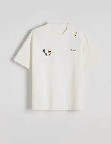 Tricou Reserved, crem