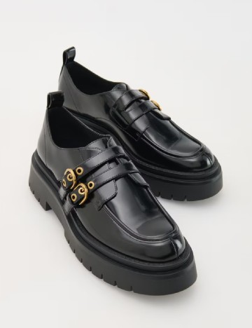 Mocasini Reserved, negru