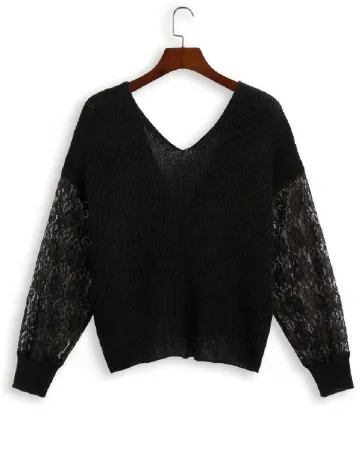 Pulover SHEIN CURVE, negru