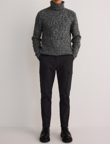 Pantaloni Reserved, gri inchis