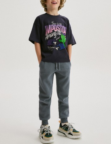 Tricou Oversize Reserved, bleumarin