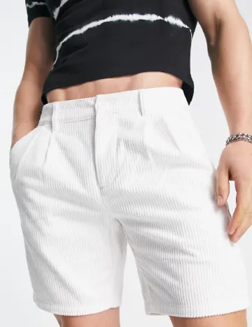 Pantaloni scurti ASOS, alb Alb