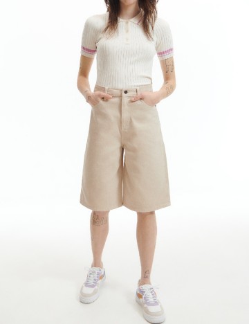 Pantaloni scurti Reserved, crem