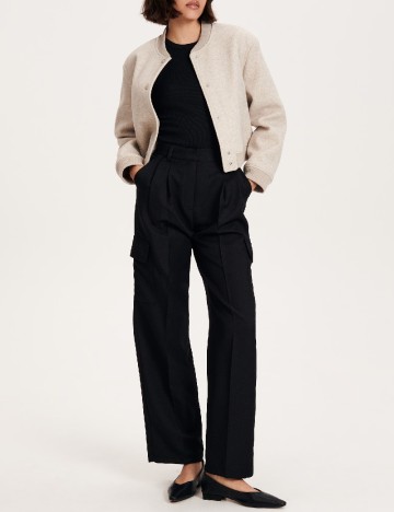 Pantaloni Reserved, negru