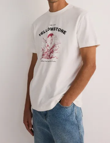 Tricou Reserved, alb Alb
