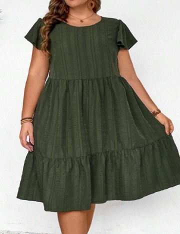 Rochie medie SHEIN CURVE, verde