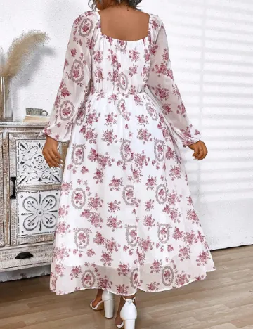 Rochie medie SHEIN CURVE, alb Alb