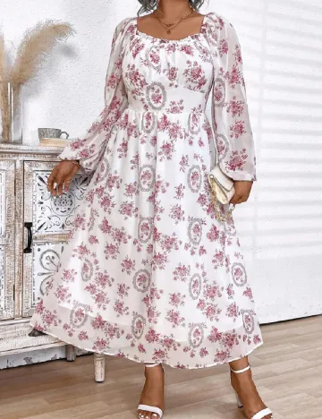 Rochie medie SHEIN CURVE, alb Alb
