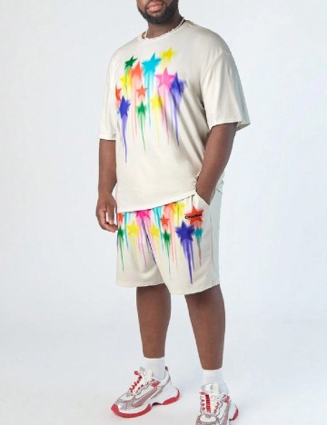 Compleu SHEIN Plus Size Men, bej