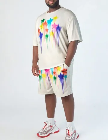Compleu SHEIN Plus Size Men, bej