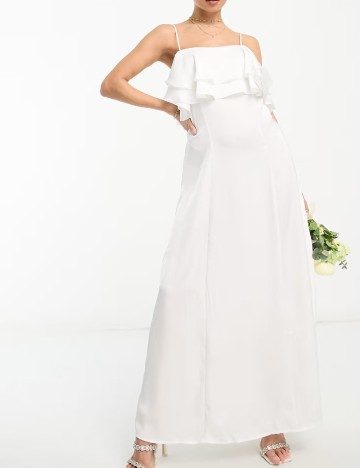Rochie lunga Vila, alb