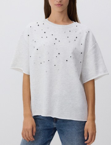 Tricou Oversize Reserved, gri deschis