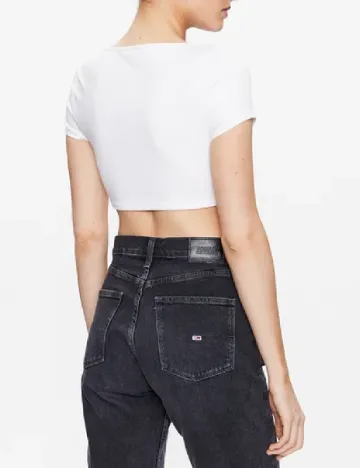 Top Tommy Jeans, alb