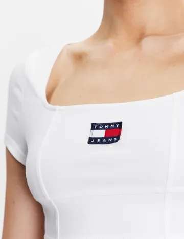 Top Tommy Jeans, alb