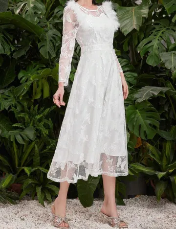 Rochie medie SHEIN, alb