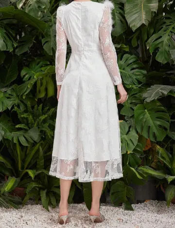 Rochie medie SHEIN, alb